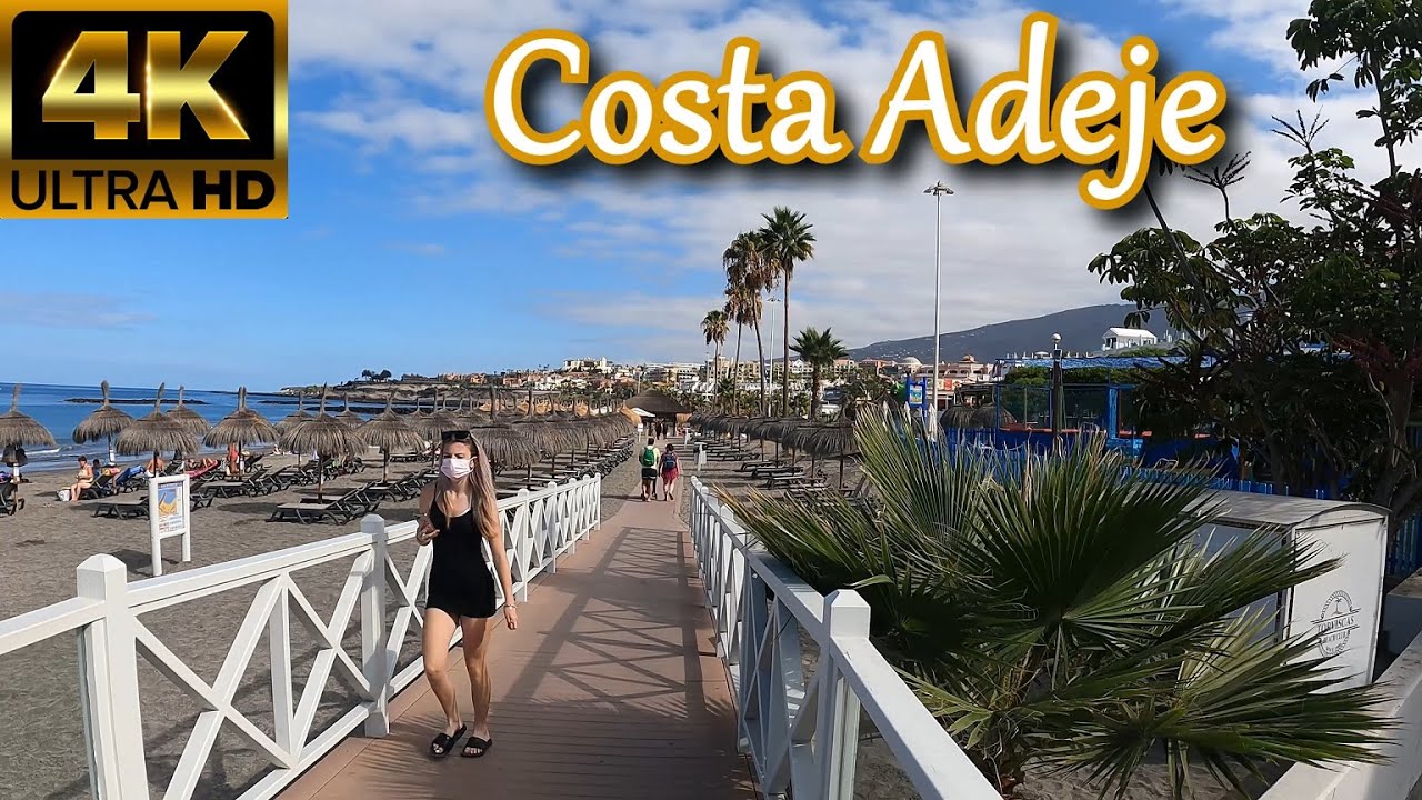 TENERIFE | Iberostar Hotel to Playa Torviscas [Costa Adeje at 10:00] 👀 Aug 2021 | Walking Tour [4K]
