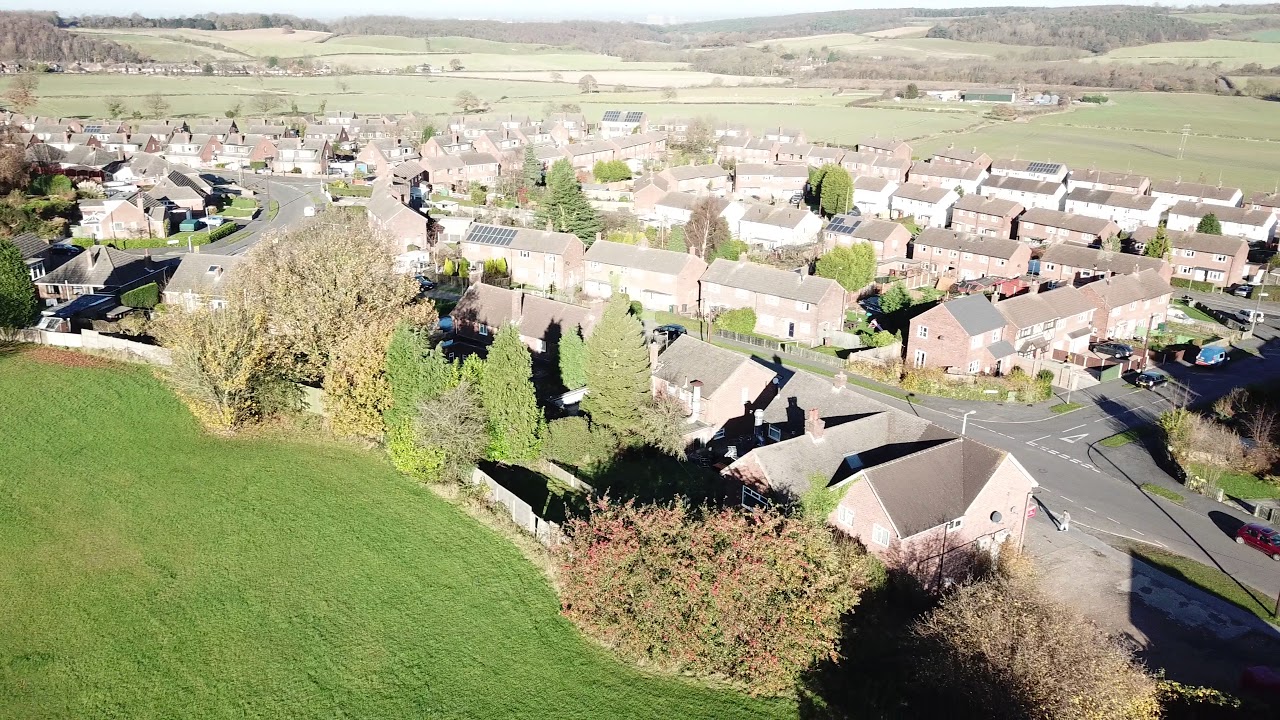4k HD Drone footage Lower Midway Swadlincote