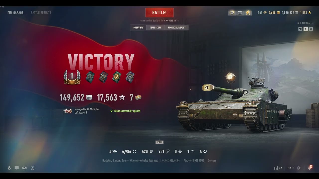 World of Tanks UDES 15/16 5K Damage full game