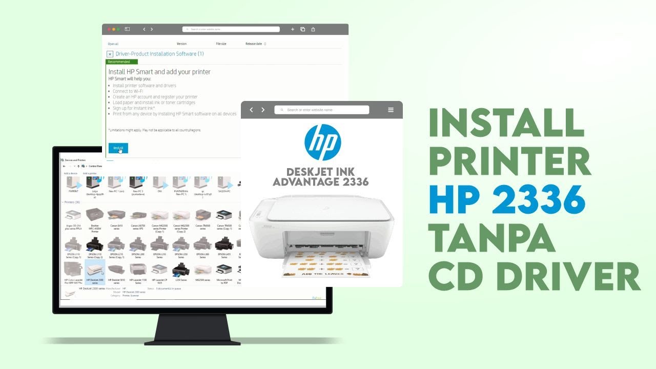 Cara Install Software Printer HP 2336 2335 2337 2775 2776 Windows 10, 11 Pro Tanpa CD Driver