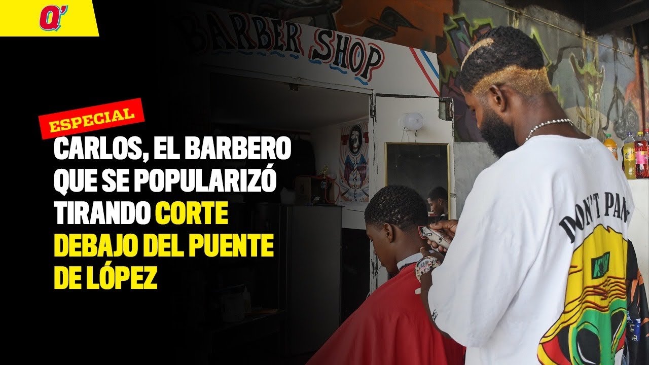 Carlos, el barbero que se popularizó tirando corte debajo del puente de López | Qhubo Cali