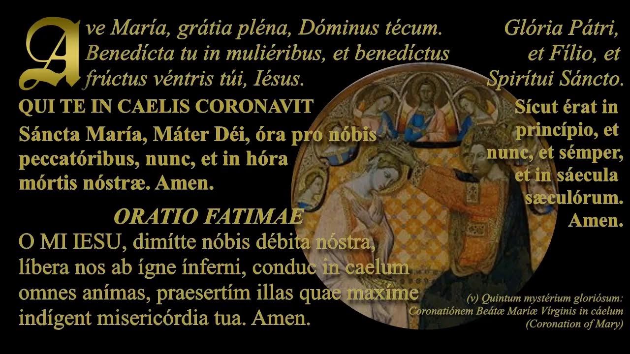 The Holy Rosary in Latin
