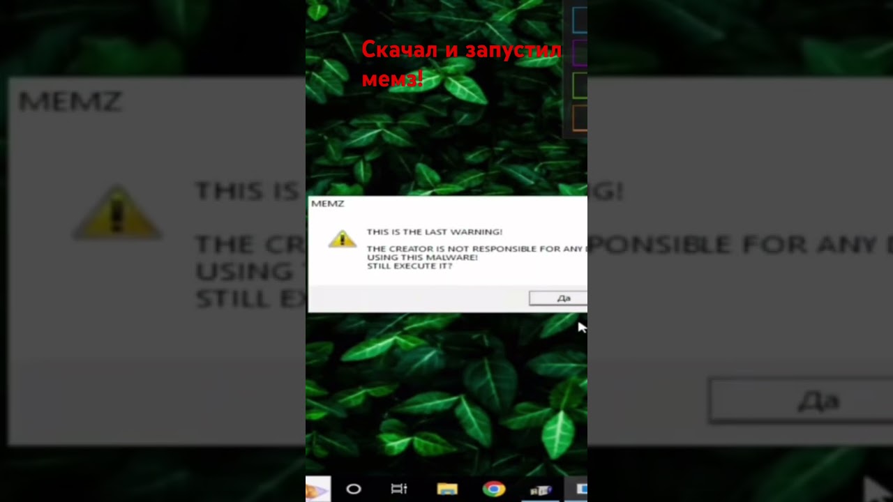 СКАЧАЛ МЕМЗ НА ПК #windows #вирусы #memz