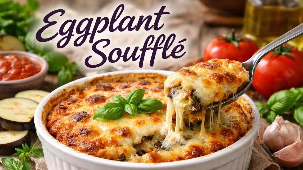 Eggplant Beef Soufflé 🍆 creamy Cook with love eat with a smile سوفله بادمجان با گوشت چرخ‌کرده