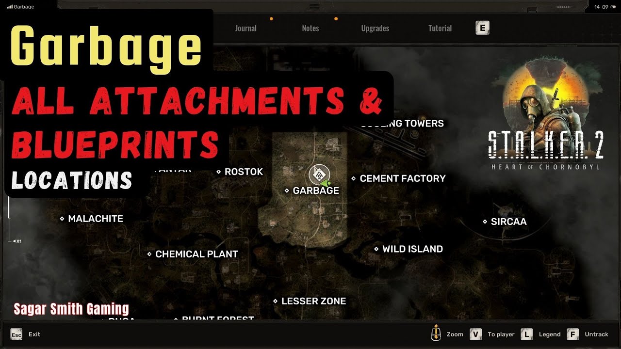 STALKER 2 GARBAGE All Attachments & Blueprints Locations Guide #stalker2gameplay
