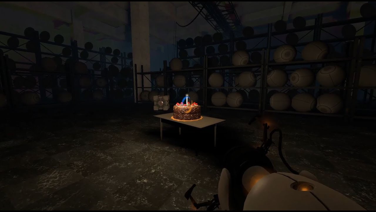 GLaDOS: Я убью тебя, и весь торт исчезнет, ​​Челл: