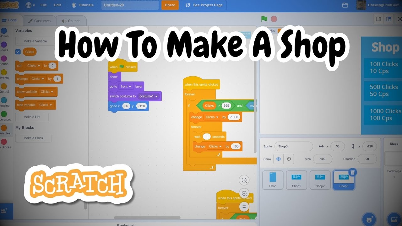 Как создать магазин в Scratch 2025