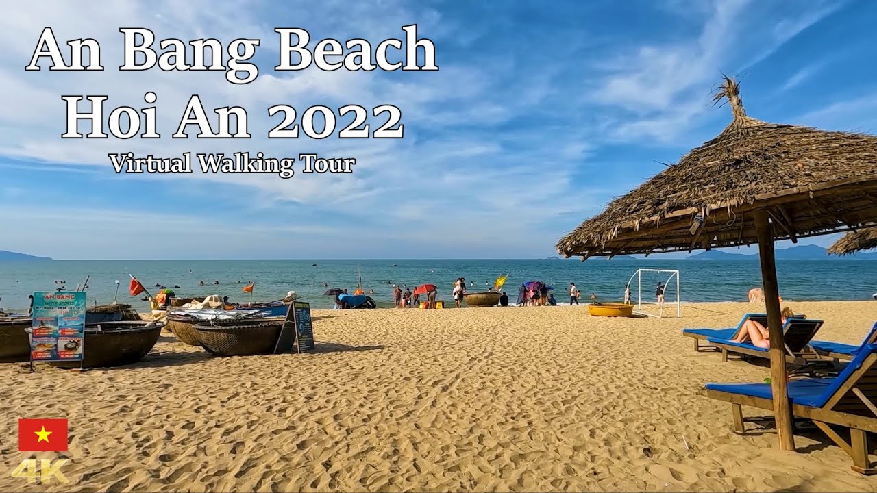 Vietnam Travel 🇻🇳 An Bang Beach & Lo gach cu cau tre , Hoi An [4k Virtual Healing Trip]