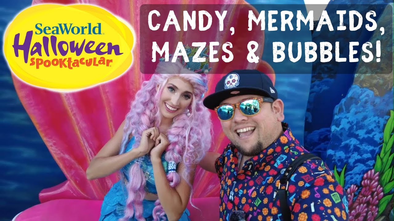 HALLOWEEN SPOOKTACULAR 2022 at SEAWORLD SAN DIEGO | NEW Bubble Show - Every Candy Trail, Maze & More