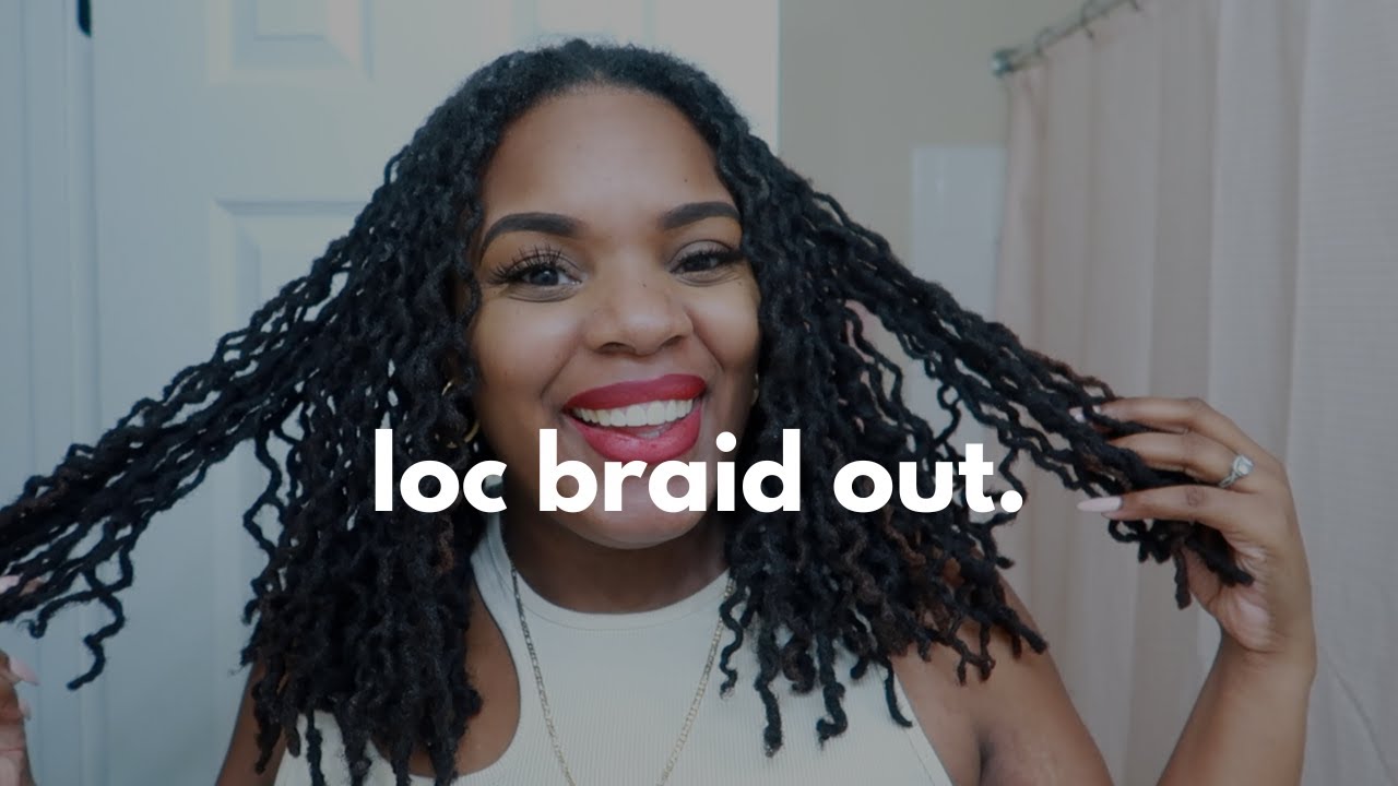 BRAID OUT ON LOCS | HOW TO EASILY CURL YOUR LOCS #locs #locbraidout #locstyles