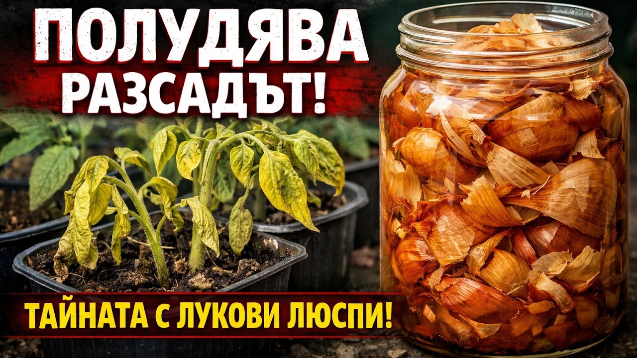 РАЗСАДЪТ на домати и чушки ПОЛУДЯВА! Тайната на баба с лукови люспи, която магазините КРИЯТ от вас!