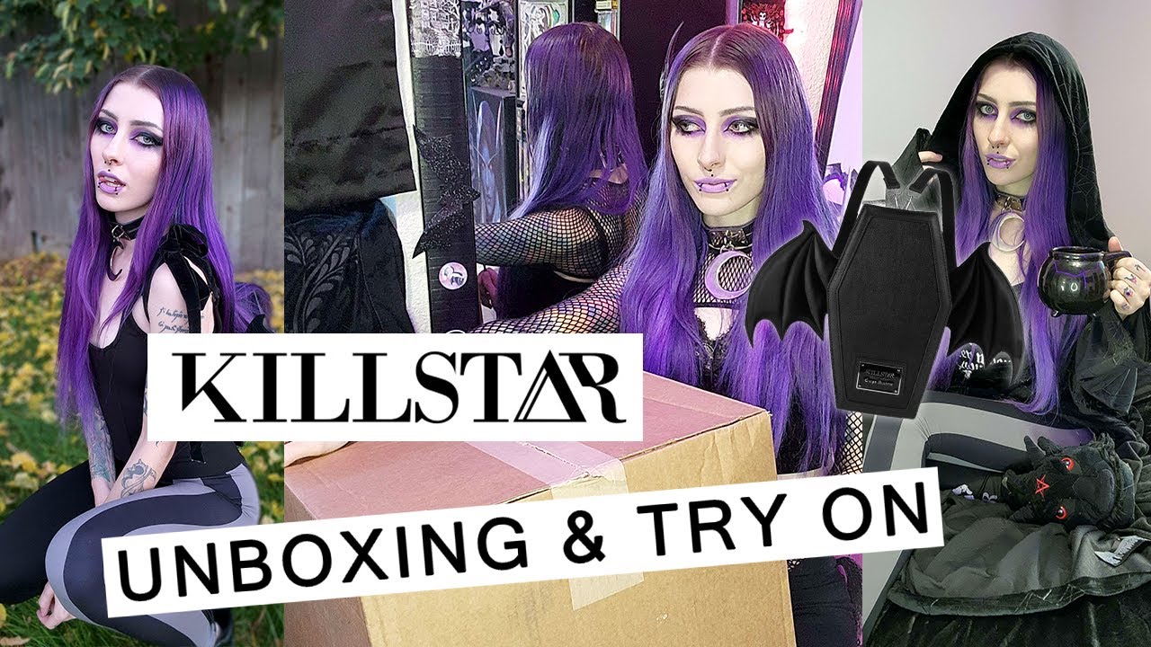 🖤 KILLSTAR GIFTED COLLAB HAUL! 🖤 UNBOXING & TRYING ON GOTHIC ALTERNATIVE CLOTHING🕸️