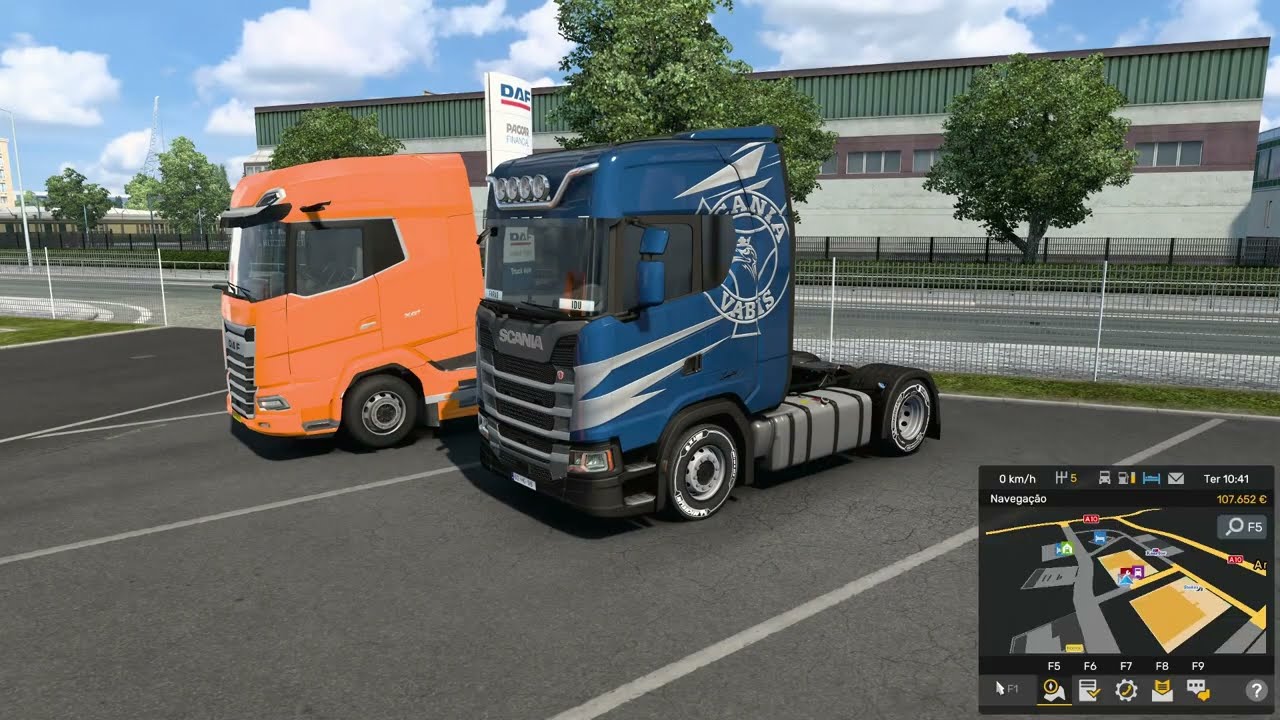 ETS 2 Idu Faraó Carga de Troncos de Le Mans para Amesterdão