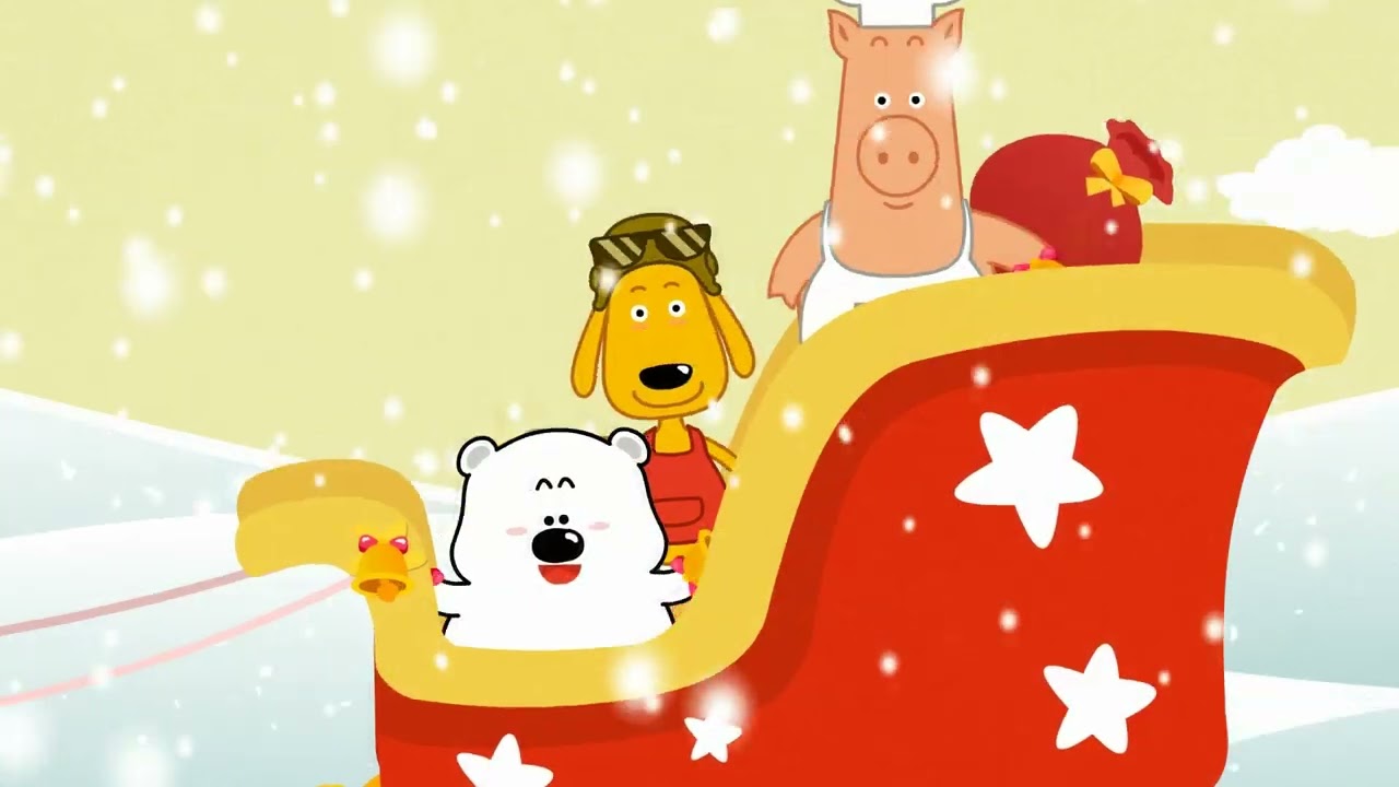 Jingle Bells, Jingle All The Way | Happy New Year, Merry Christmas | Christmas Music Video, Cartoon
