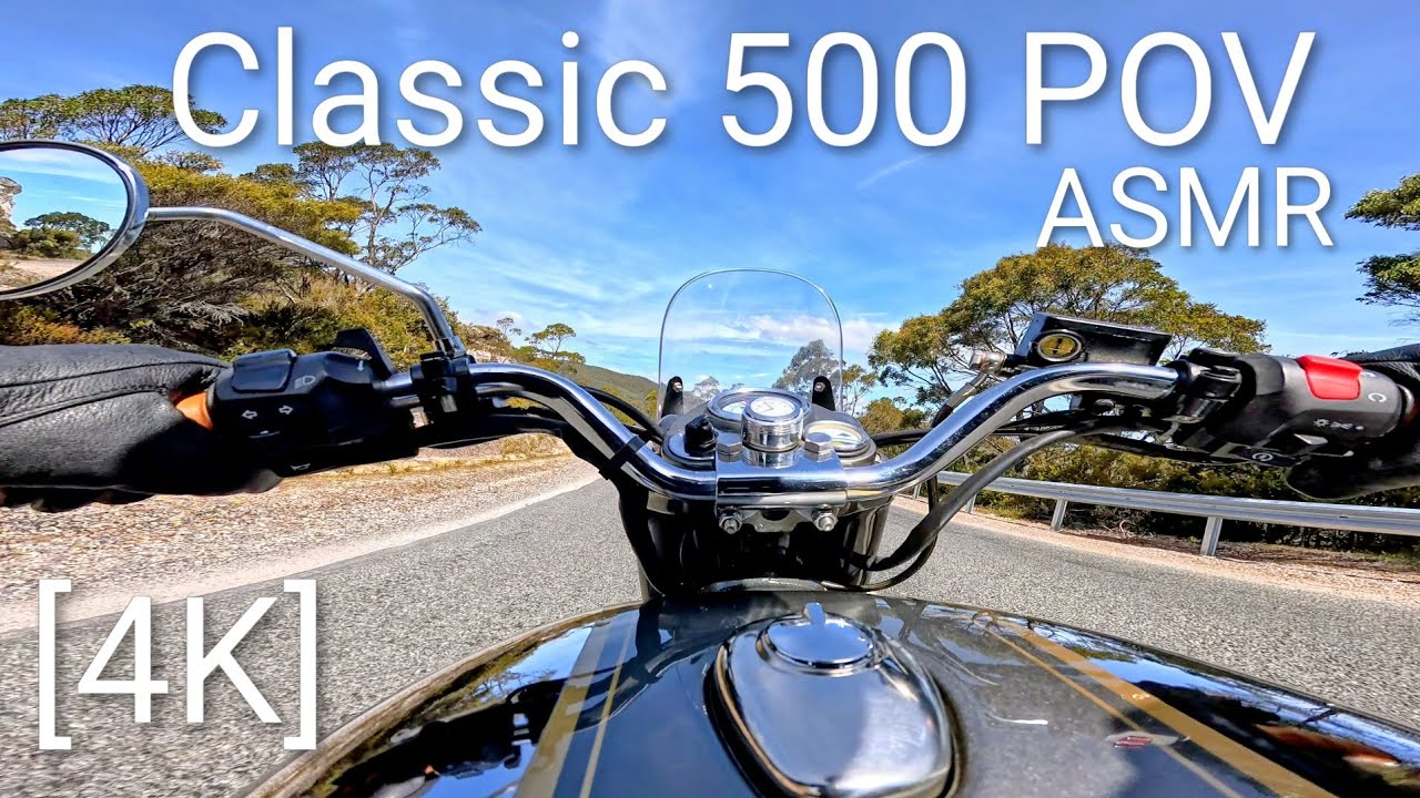 POV Ride on my Custom Royal Enfield Classic 500 & Goldstar Exhaust | 4k | ASMR Engine Sounds Only