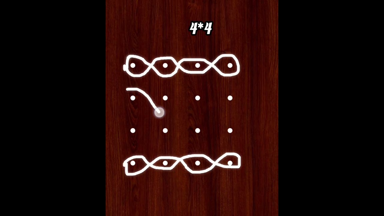 4*4 dots rangoli designs| muggulu 4*4 dot|beginners rangoli designs 4 dots| easy daily rangoli