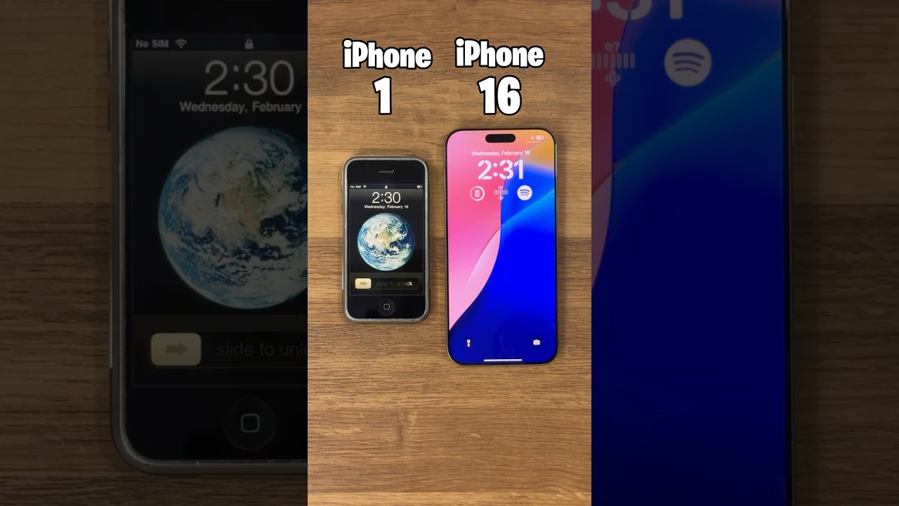 iPhone 1 vs iPhone 16 Pro Max 🤯