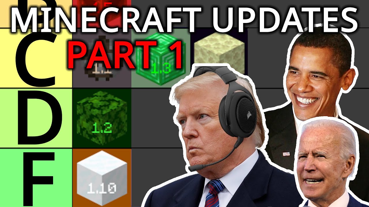 US Presidents Rank Minecraft Updates (TIER LIST) (PART 1)