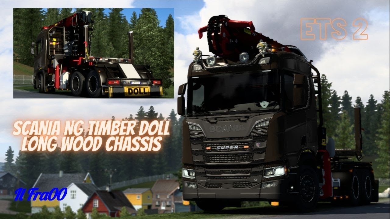 [V. 1.45] Euro Truck Simulator 2 - SCANIA NG Timber Doll Long Wood Chassis (TEKLIC) MOD