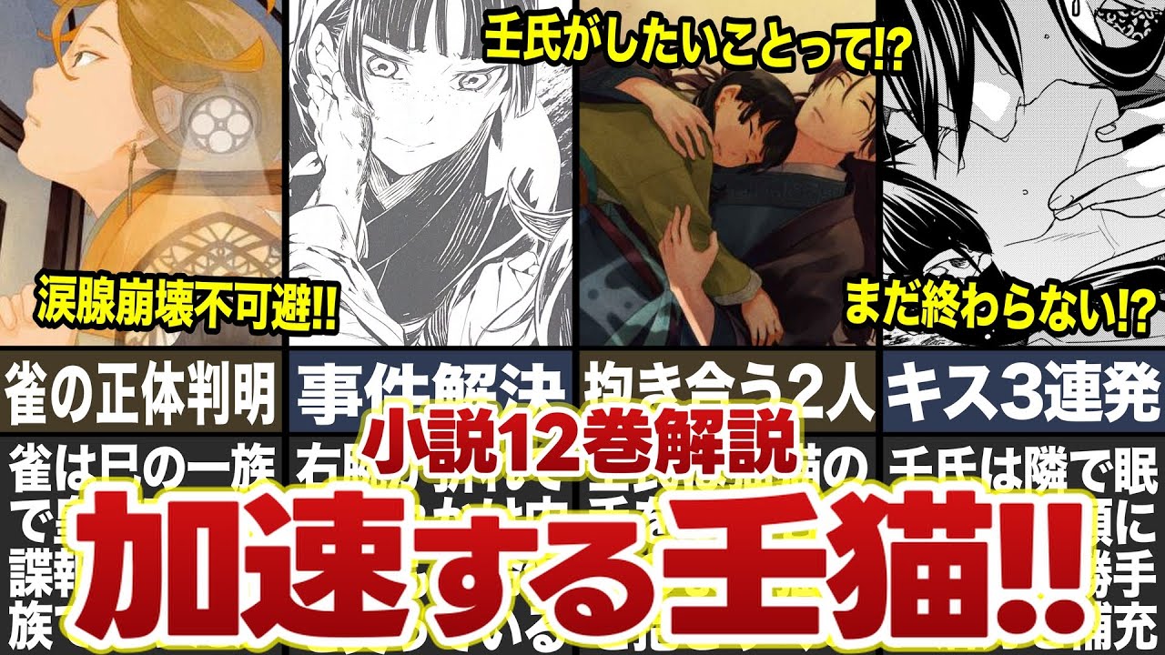 【薬屋のひとりごと】小説12巻「西都編 完結」解説！雀の衝撃正体とは！？加速する壬氏と猫猫の恋がヤバすぎる！！ #薬屋のひとりごと #ゆっくり解説 #猫猫 #壬氏