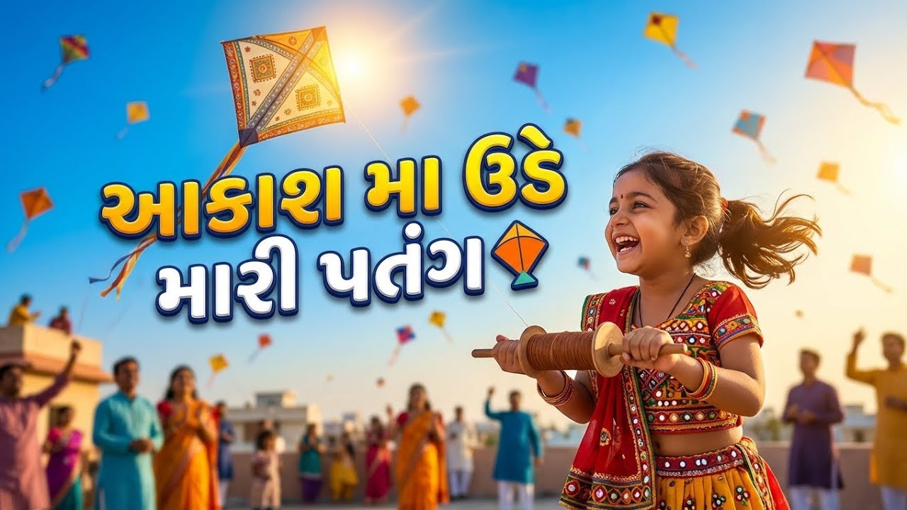 Kite fly....🪁 | New Gujarati Uttarayan Song | Patang Festival Special | uttrayan | Deraiya songs