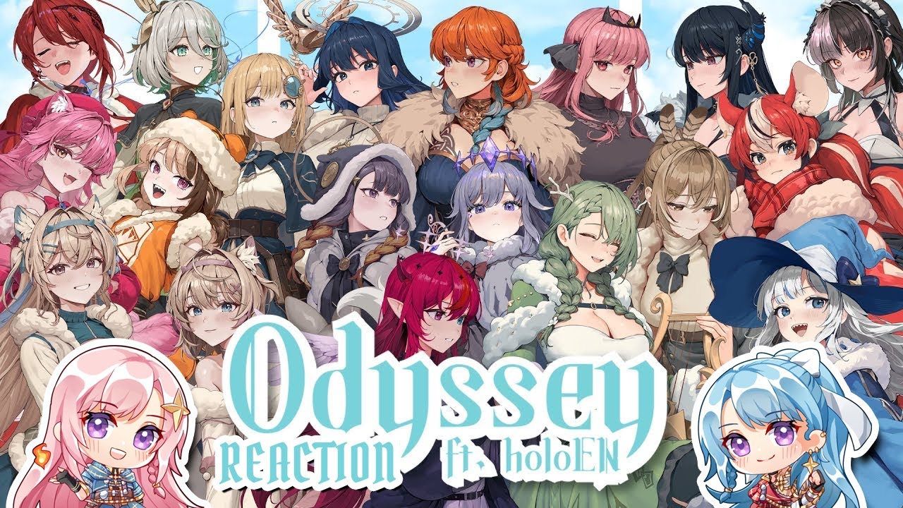 Twin vtubers  react to HololiveEN's new song Odyssey! (Yuki & Yuna | Twin Vtubers)