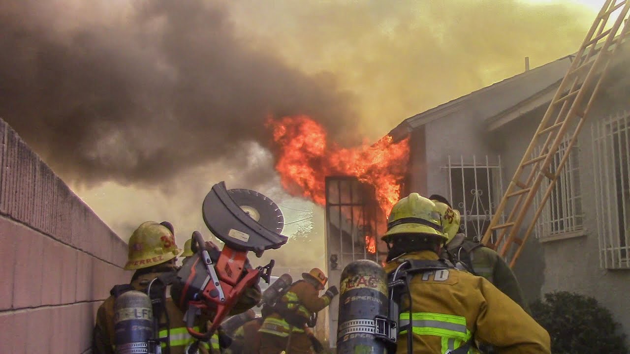 LAFD (+LACo.FD) Apartment Fire: Station 66 (South LA)