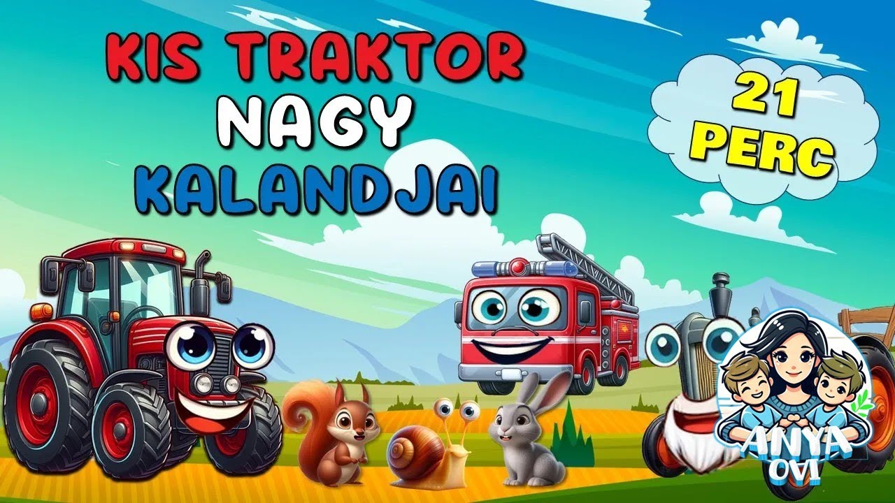 Kis traktor NAGY Kalandjai🚜🐿️V&aacute;logat&aacute;s #mese #&aacute;llatok #aut&oacute;k #traktoros mese gyerekeknek #magyar