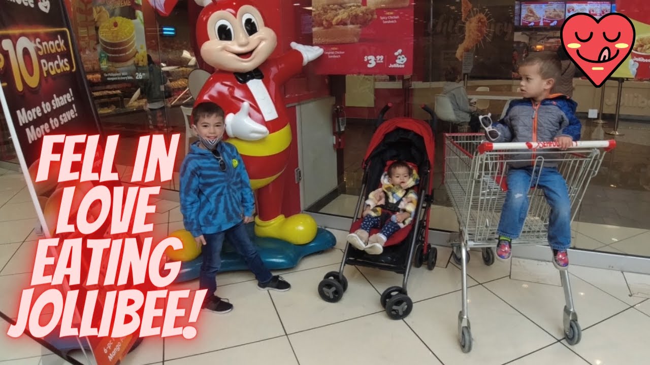 I Fell In Love With Him While Eating Jollibee! Fil-Am Kids 1st Time At Jollibee!