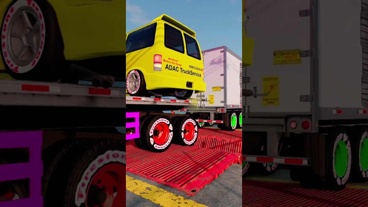 Trucks and Cars vs Reverse Speed Bumps #49 | BeamNG.drive