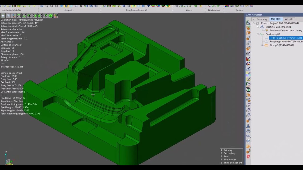 Hybrid Global Roughing in VISI 2025.2 – Smarter, Faster Toolpaths with Hexagon Technology