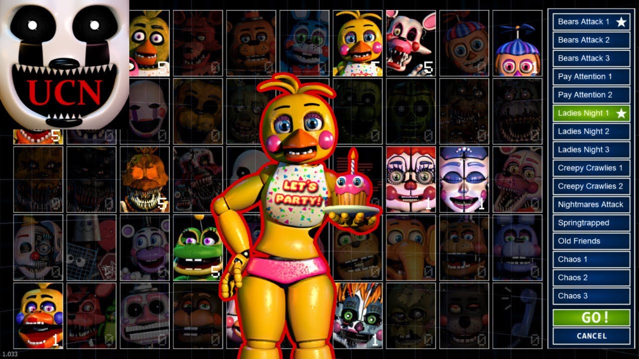 Ultimate Custom Night (UCN) | Ladies Night 1 Challenge | Gameplay (No Commentary)