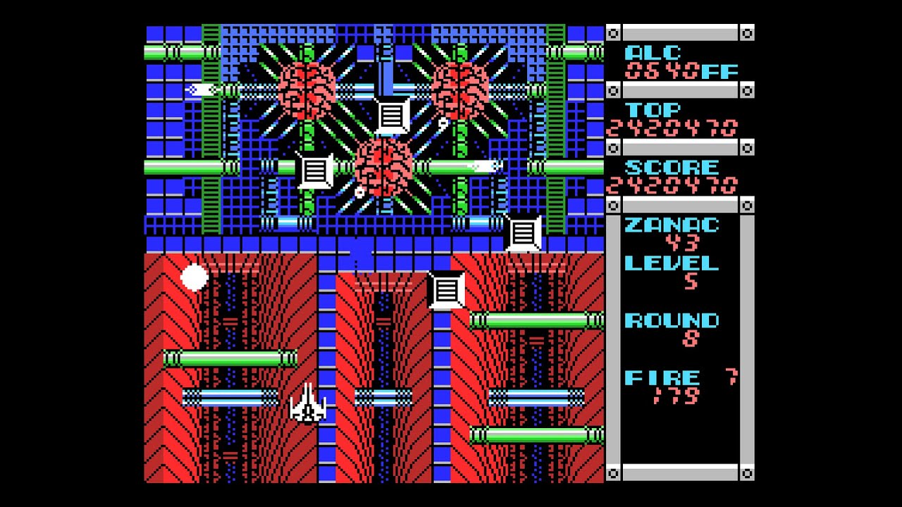 MSX Game: Zanac (1986 Compile) Longplay with cheats