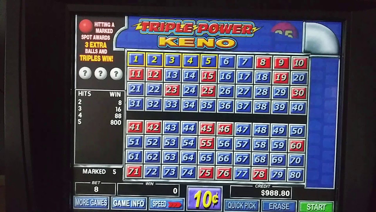 Triple Power Keno: Various Patterns 4-11-20