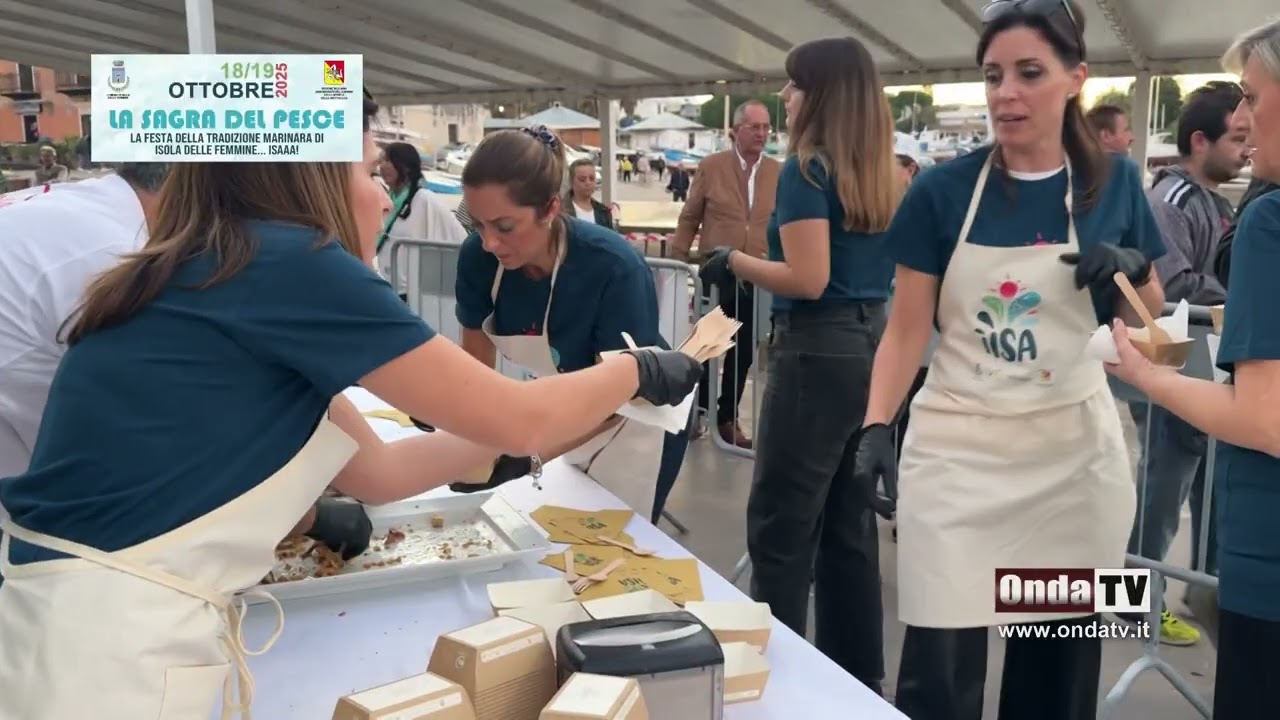La Sagra del Pesce 🐟 Isola Delle Femmine... ISAAA 18-19 Ottobre 2025 - OndaTv