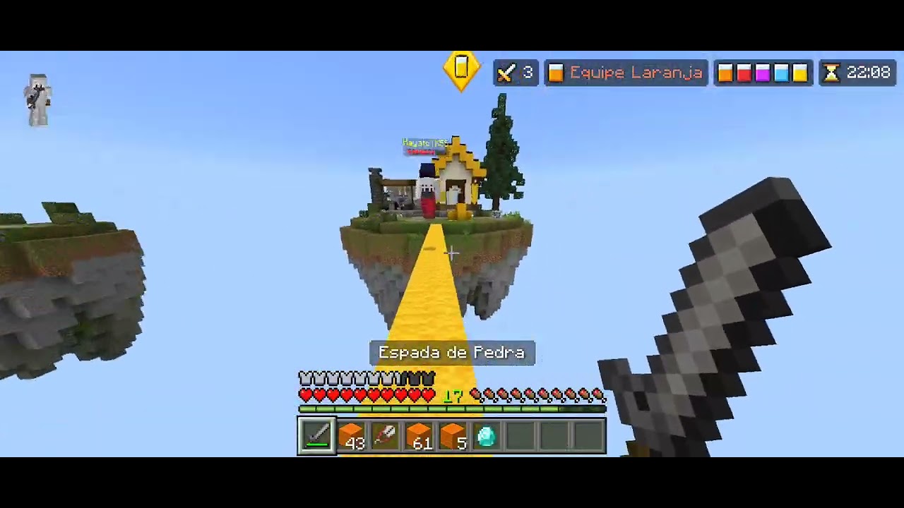 Vencendo uma partida de bedwars o mais rápido possível que eu consegui 