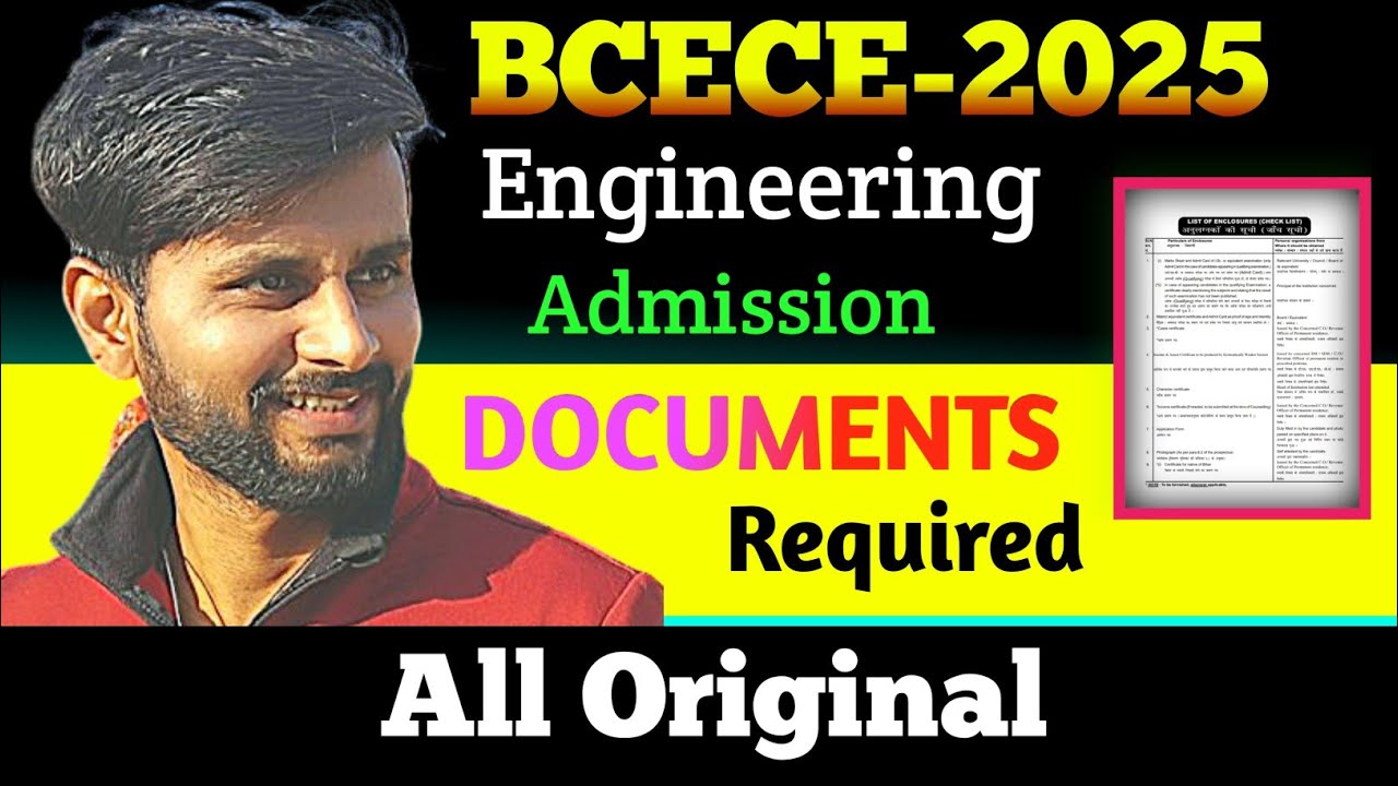 BCECE All Original Documents For Admission in Bihar Engineering 2025 #btech #biharengineering #beu  