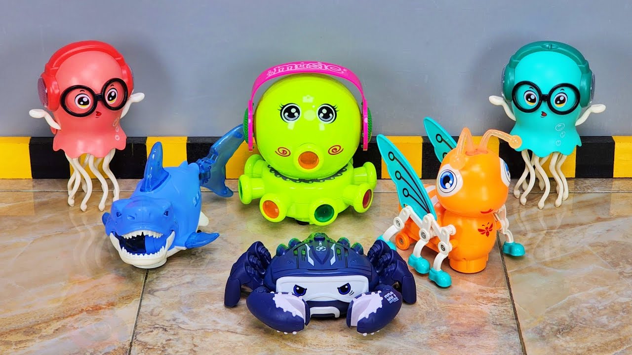 Main Robot Gurita Joget, Robot Cumi-cumi Goyang, Robot Lebah, Ubur-ubur, Robot Kepiting, Robot Hiu