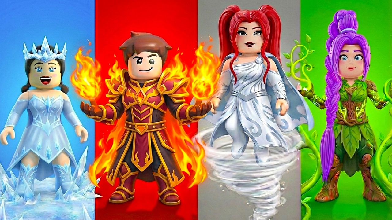 ROBLOX Brookhaven 🏡RP -🔥 Fire vs ❄️ Ice Brothers Heroic Teamwork 😱