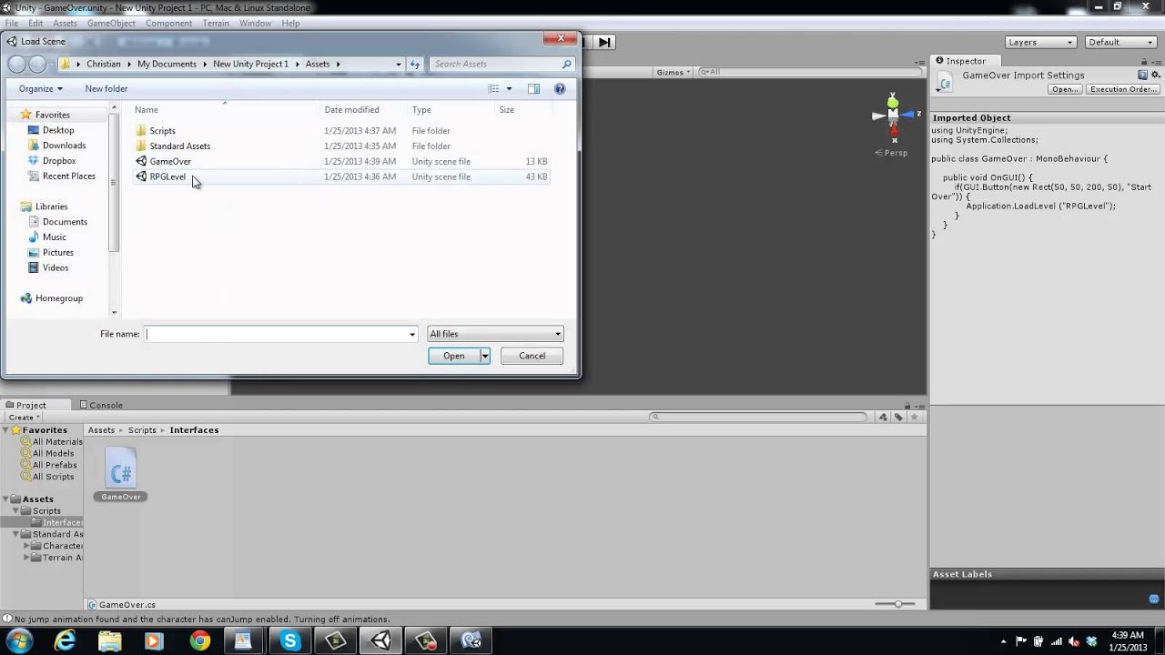 LP-Gaming Unity C# RPG Tutorial #2 using Instancing