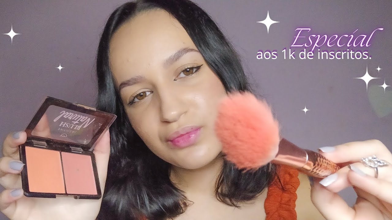 Asmr | Te maquiando para comemorar nosso 1k de inscritos. 💜✨