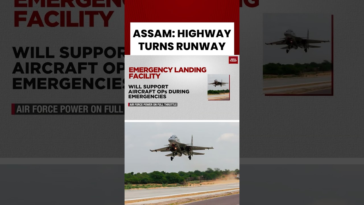 PM Narendra Modi Lands at Northeast&rsquo;s First Emergency Landing Facility in Assam | #iaf show
