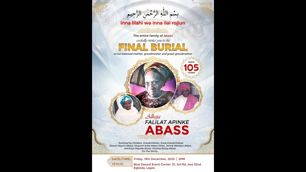 ALHAJA FALILAT APINKE ABASS FINAL BURIAL INLAGOS,NIGERIA 03