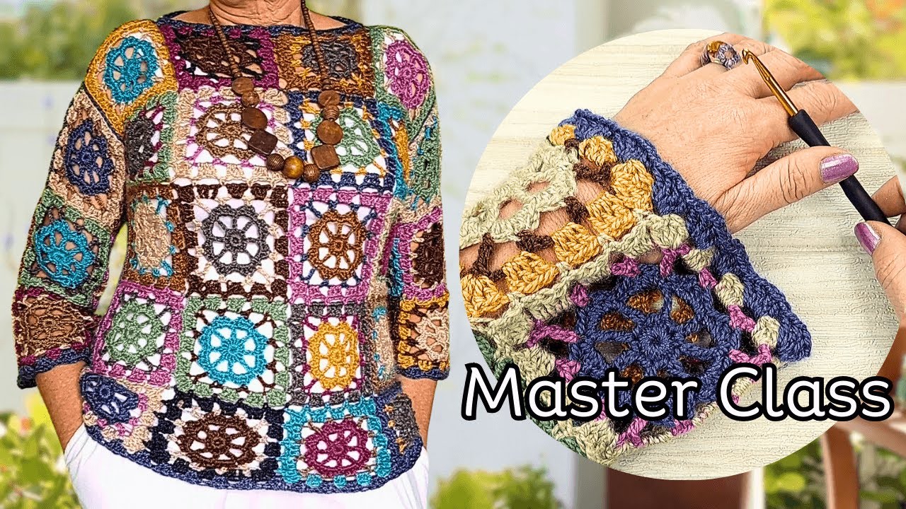 &iexcl;MANGAS SIN COSTURAS y UNIONES INVISIBLES! ✨ JERSEY PERFECTO: GRANNY SQUARE