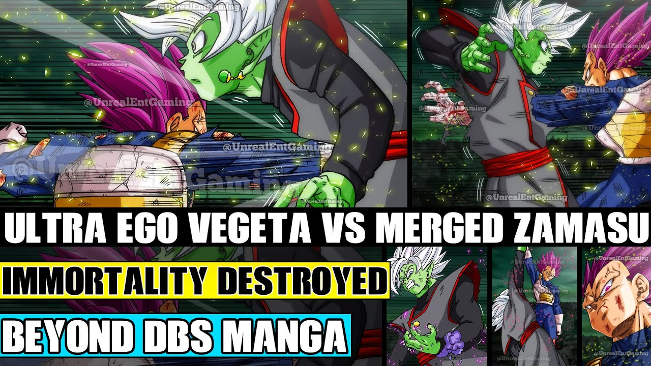 Beyond Dragon Ball Super Ultra Ego Vegeta Vs Merged Zamasu! Immortality Destroyed In The Future