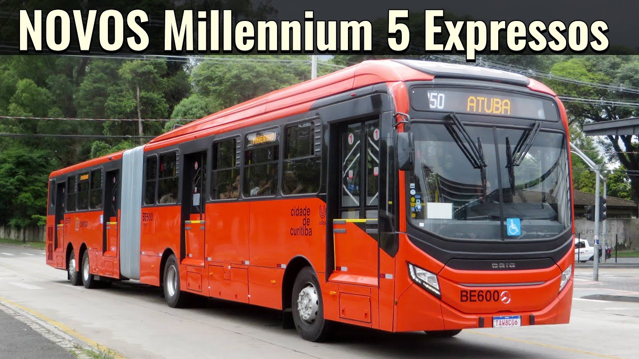 CAIO Millennium 5 - Novos ônibus urbanos para Curitiba em 2025 Mercedes Benz O500 MDA - URBS