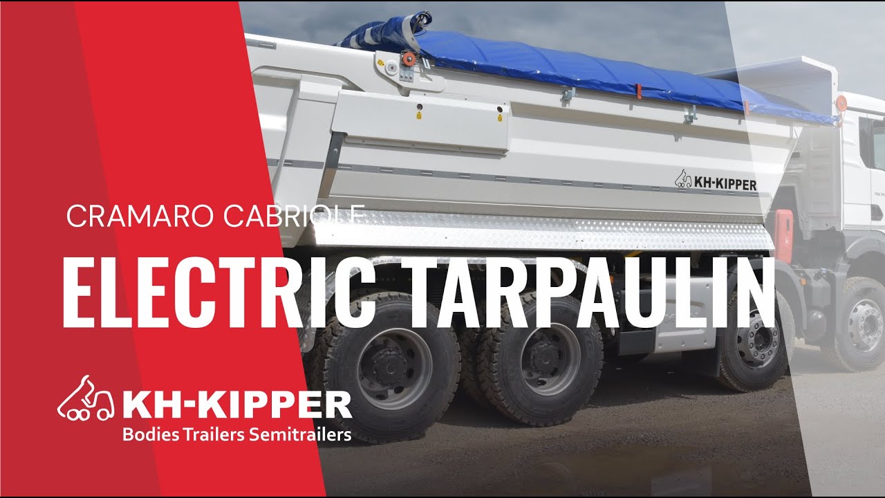 Operating the tipper with electric tarp Cramaro Cabriole