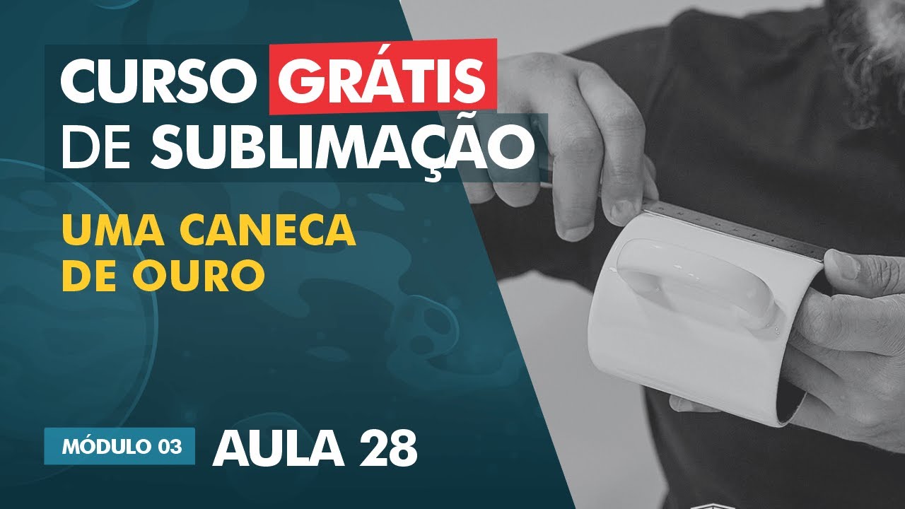 Sublimação em caneca dourada ( espelhada ) / AULA 28