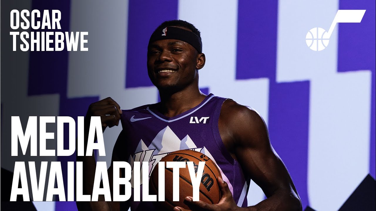 OSCAR TSCHIEBWE 2024/25 Media Day Availability 🎙️ | UTAH JAZZ