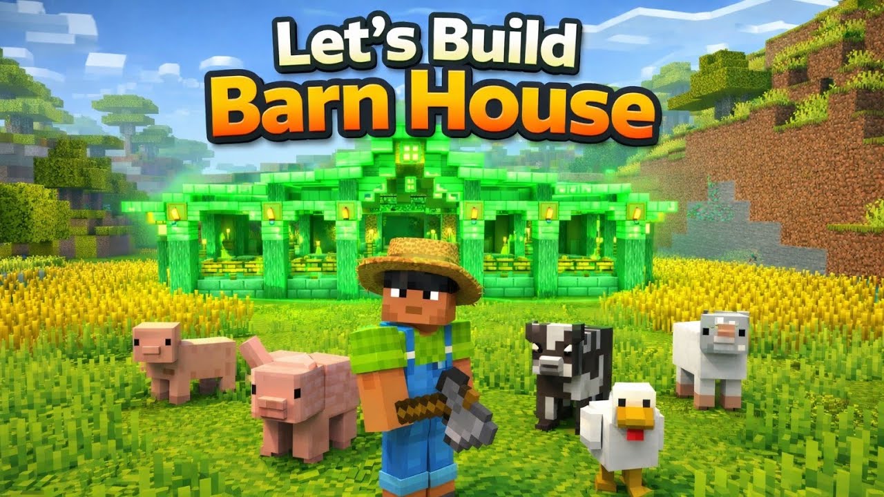 Minecraft Barn House Build For Homies😅 Solo Survival Series Minecraft Day-05💪